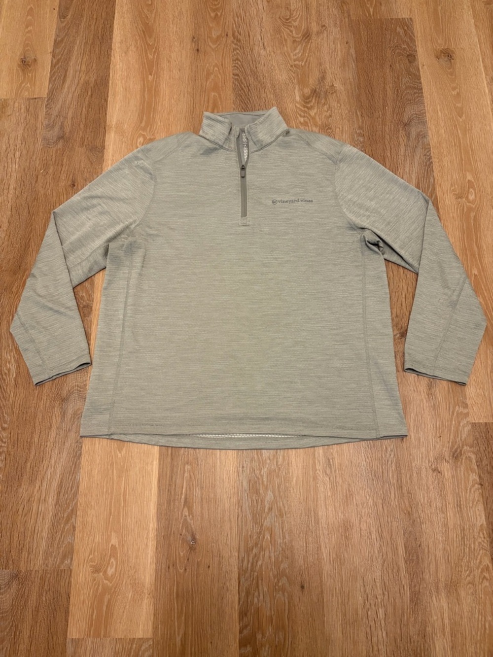 Vineyard Vines On The Go Sankay Gray Quarter-Zip Pullover XL Golf Spring Summer
